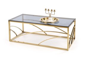 UNIVERSE - salontafel - roest vrij staal - glas - goud