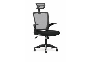 VALOR - bureaustoel - stof - gaas - grijs - 64x115-125x62 cm