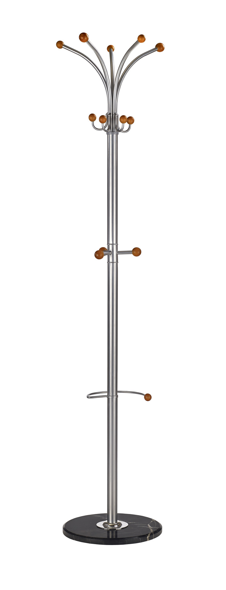 Kapstok - staande kapstok - zilver - Ø38x180 cm