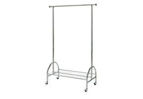 Kledingrek - metaal - chroom - 120x181x49 cm