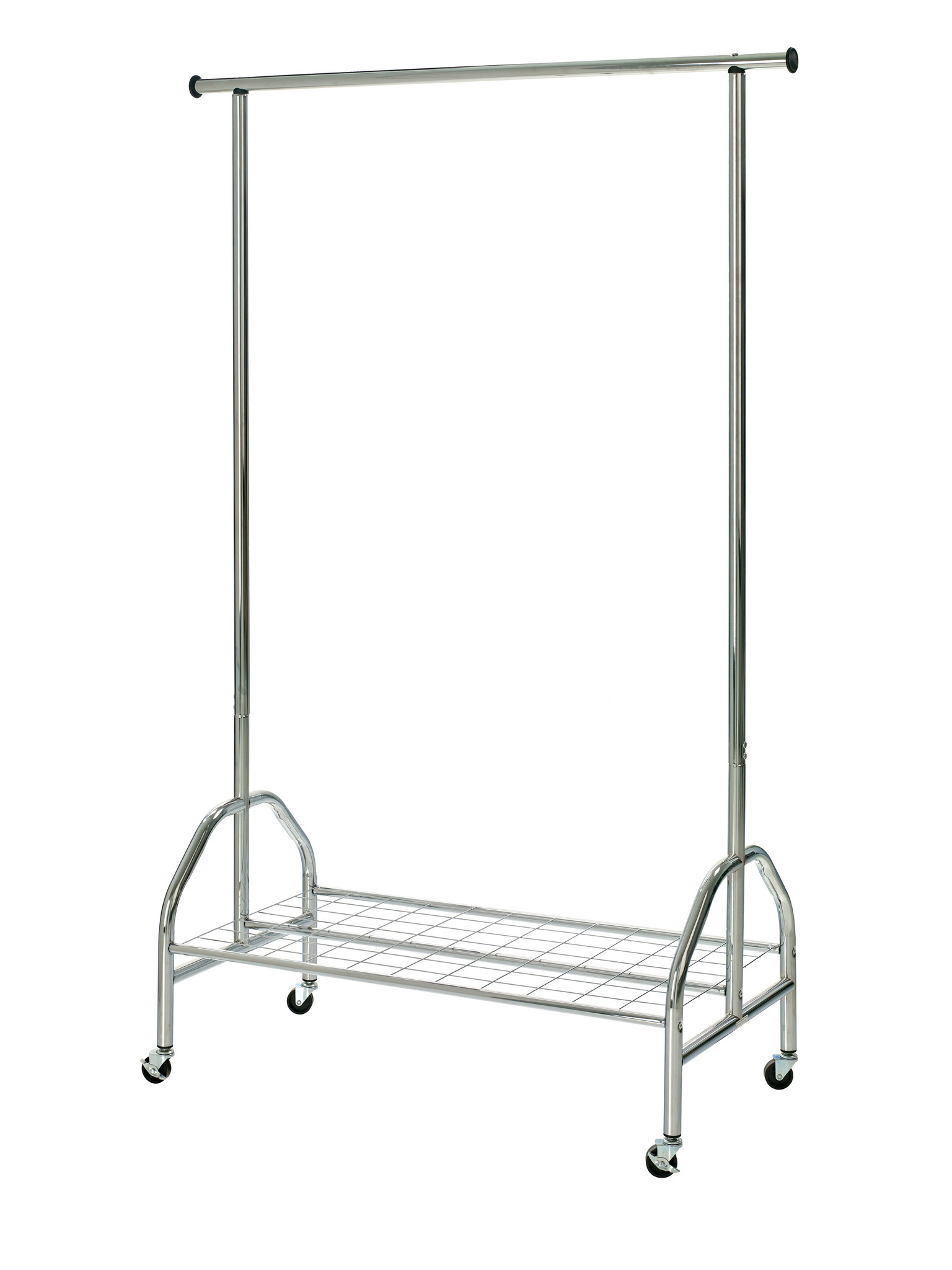 Kledingrek - metaal - chroom - 120x181x49 cm