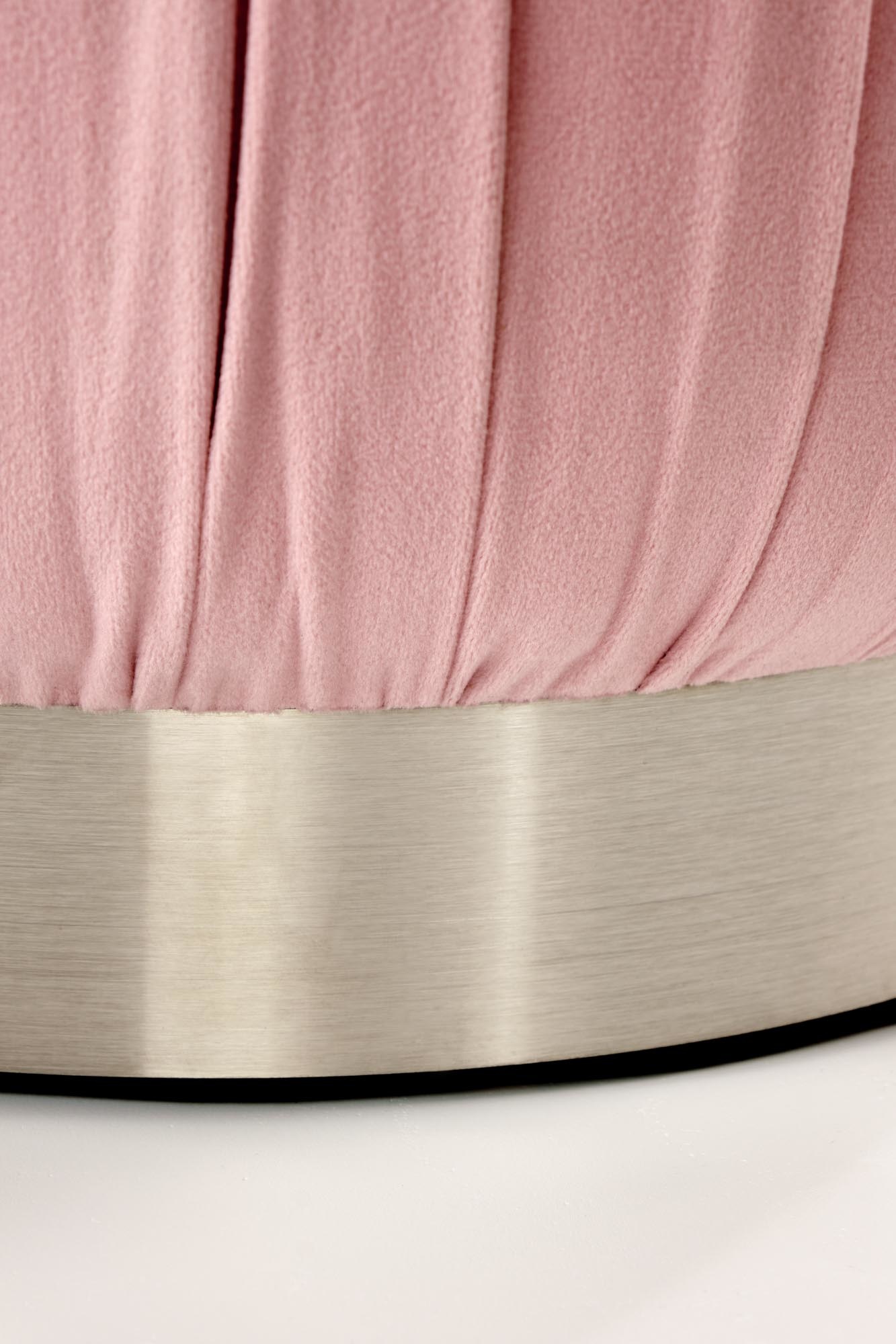 ALADIN - poef - glamour - fluwelen stof - 43x44x43 cm - roze