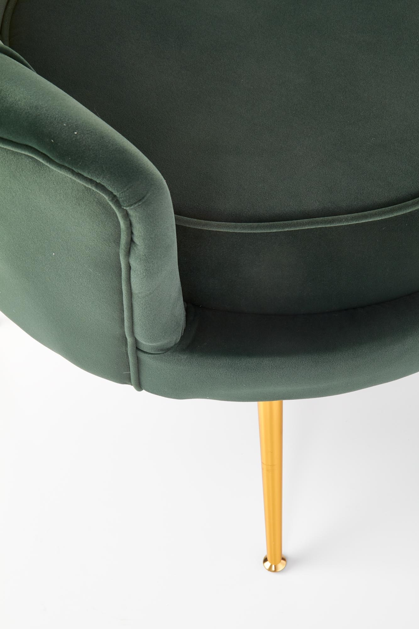 AMORINITO - schelpstoel - fluwelen stof - 81x77x77 cm - donkergroen