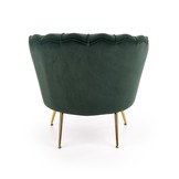 AMORINITO - schelpstoel - fluwelen stof - 81x77x77 cm - donkergroen