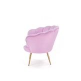AMORINITO - schelpstoel - stof - 94x83x74 cm - paars