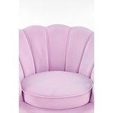 AMORINITO - schelpstoel - stof - 94x83x74 cm - paars