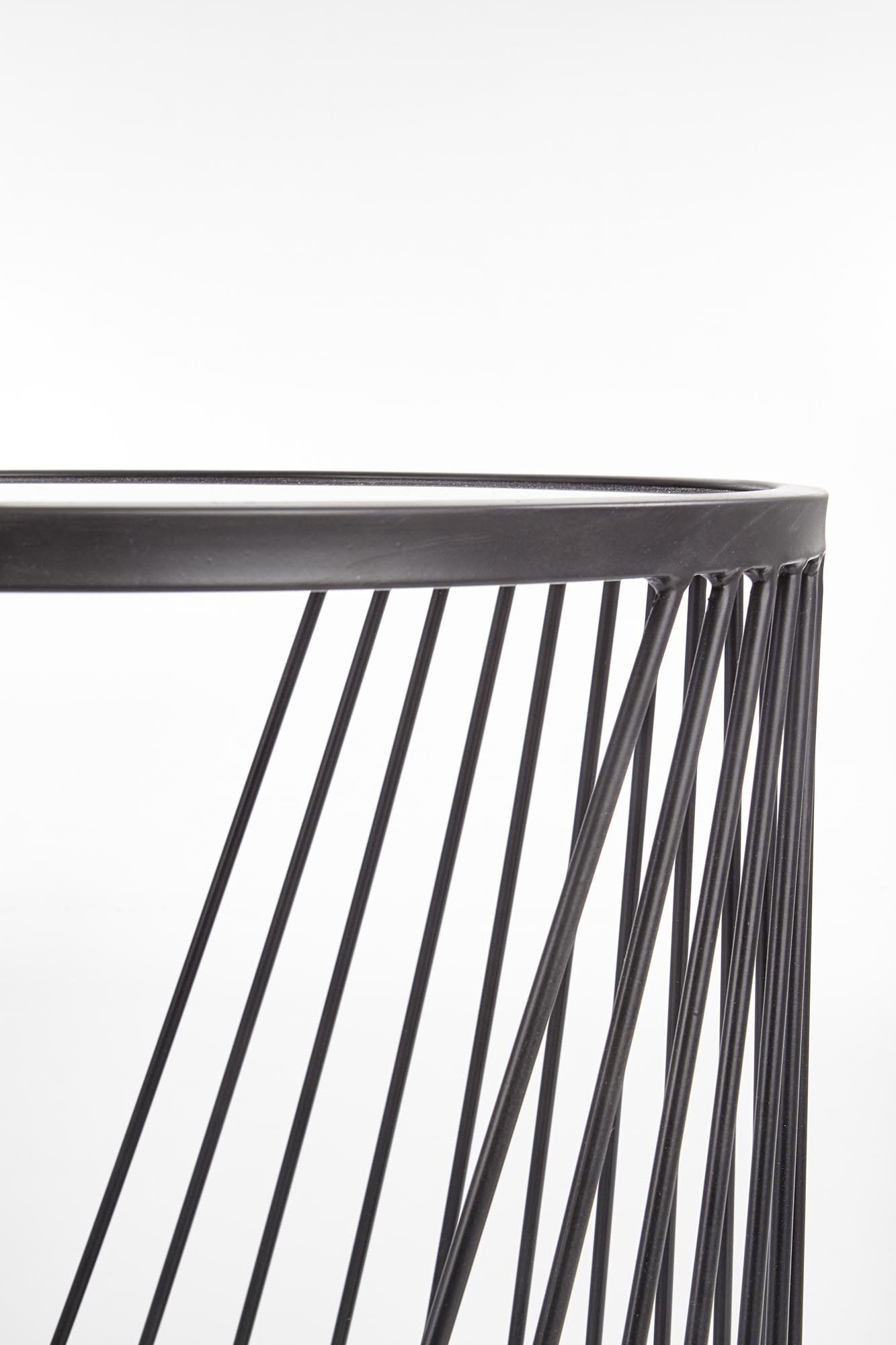 ANTILLA - salontafel - twee delen - glas - rond - zwart