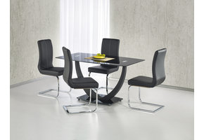 ANTON - eettafel - transparant glas - rechthoekig - 140x80x75 cm