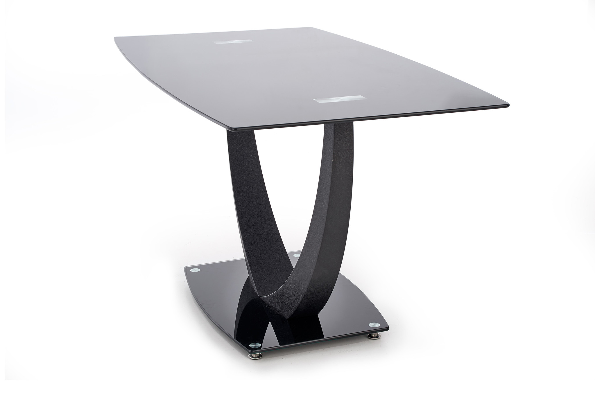 ANTON - eettafel - transparant glas - rechthoekig - 140x80x75 cm