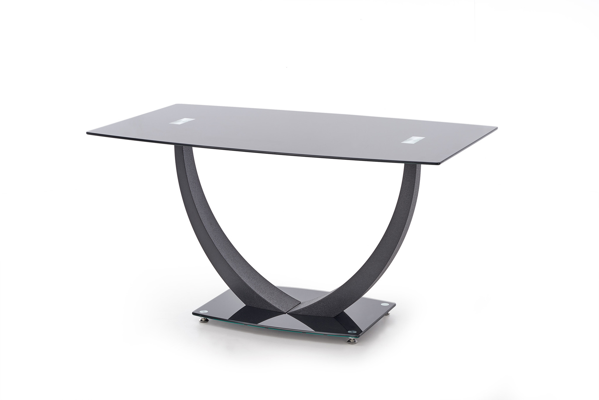ANTON - eettafel - transparant glas - rechthoekig - 140x80x75 cm