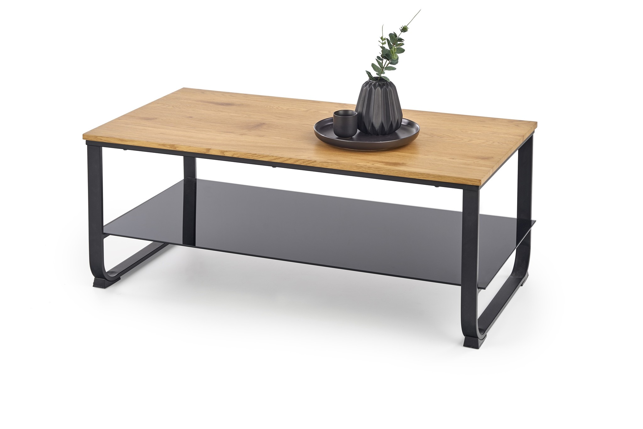 ARTIGA - salontafel - hout - rechthoekig - 105x45x50 cm - zwart