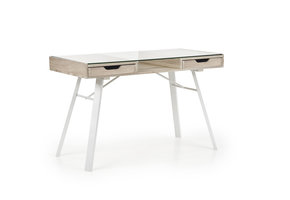 Bureau - met lades - hout - 120x76x20 cm - wit