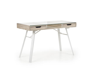 Bureau - met lades - hout - 120x76x20 cm - wit