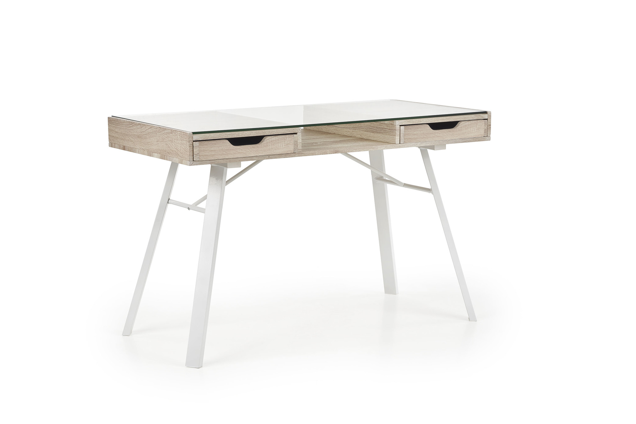 Bureau - met lades - hout - 120x76x20 cm - wit