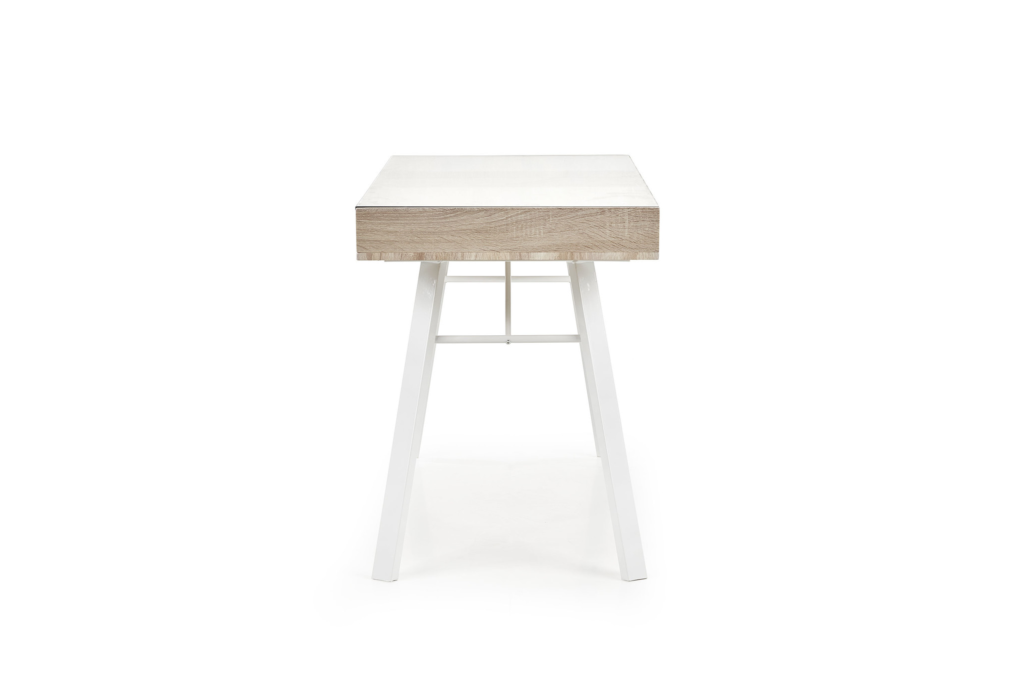 Bureau - met lades - hout - 120x76x20 cm - wit
