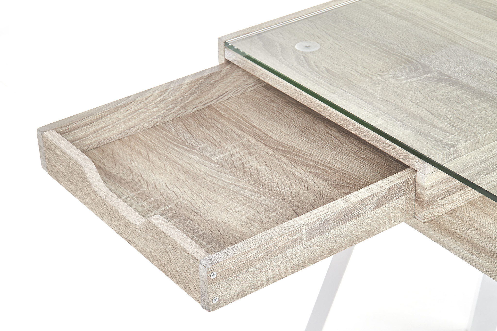 Bureau - met lades - hout - 120x76x20 cm - wit