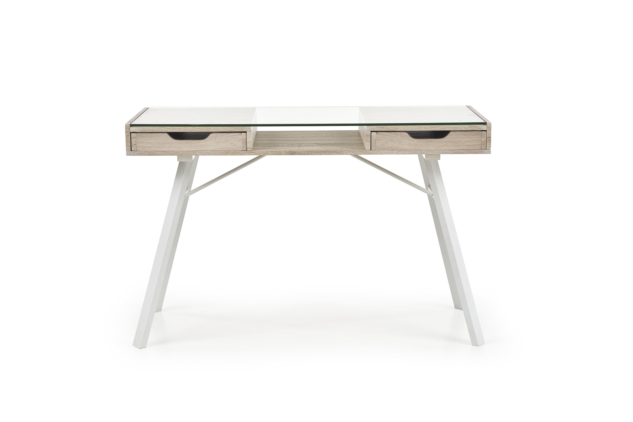 Bureau - met lades - hout - 120x76x20 cm - wit