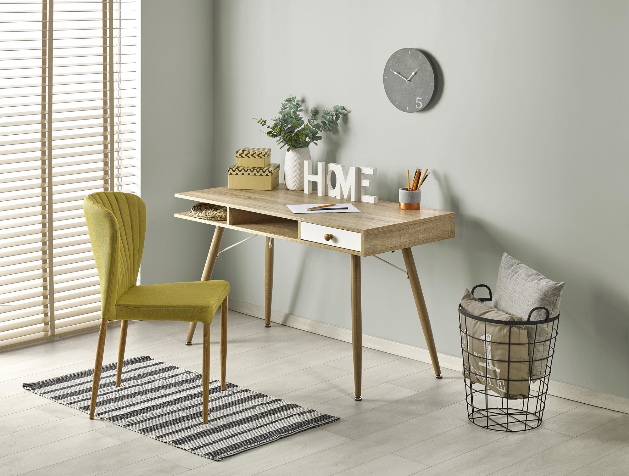 Bureau - met lade - hout - 120x75x60 cm - wit