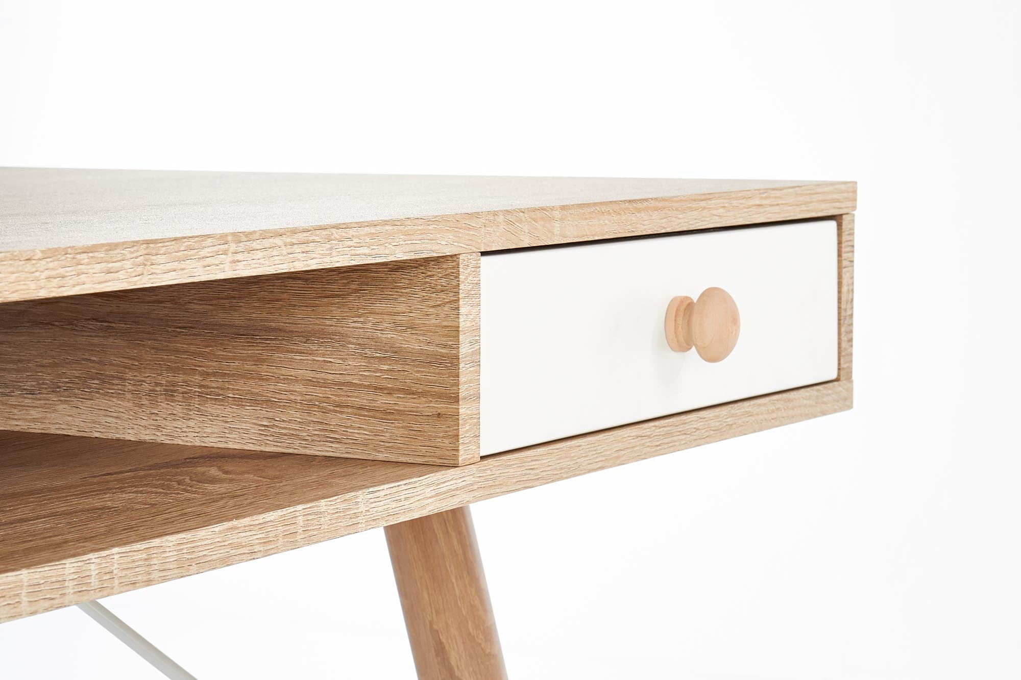 Bureau - met lade - hout - 120x75x60 cm - wit
