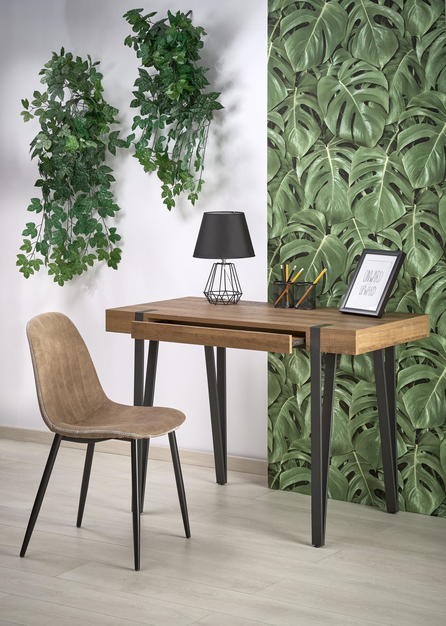 Bureau - modern - 110x76x55 cm - zwart walnoot