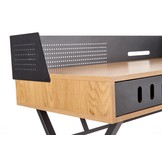 Bureau - modern - opberg vak - 110x90x51 cm - zwart goud