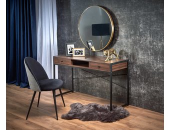 Bureau - met lades - 123x75x48 cm - walnoot zwart