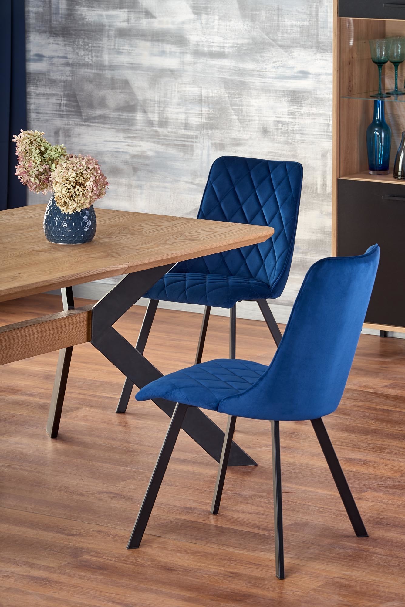 BACARDI - eettafel - bruin tafelblad - 160 -220x90x76 cm