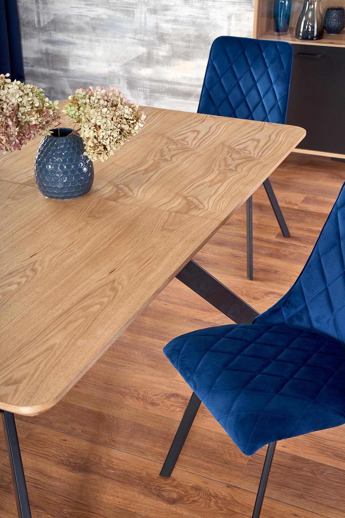BACARDI - eettafel - bruin tafelblad - 160 -220x90x76 cm