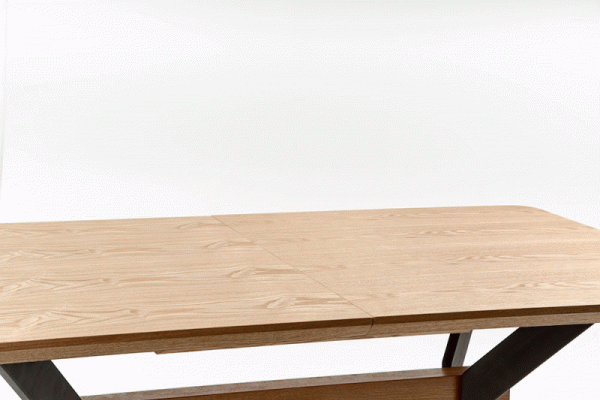 BACARDI - eettafel - bruin tafelblad - 160 -220x90x76 cm