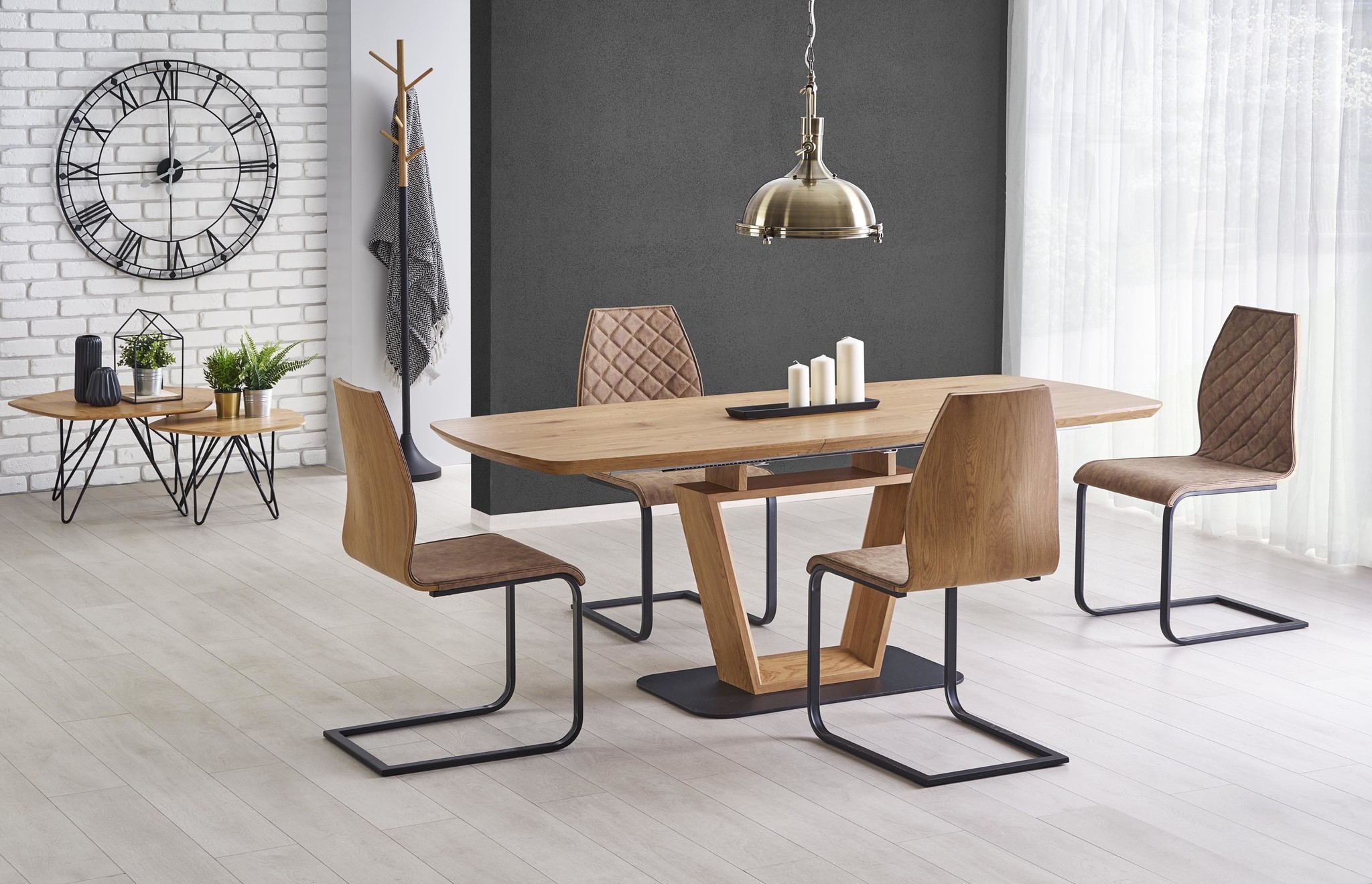BLACKY - eettafel - ovaal - uitschuifbaar - 160-220x90x76 cm - zwart