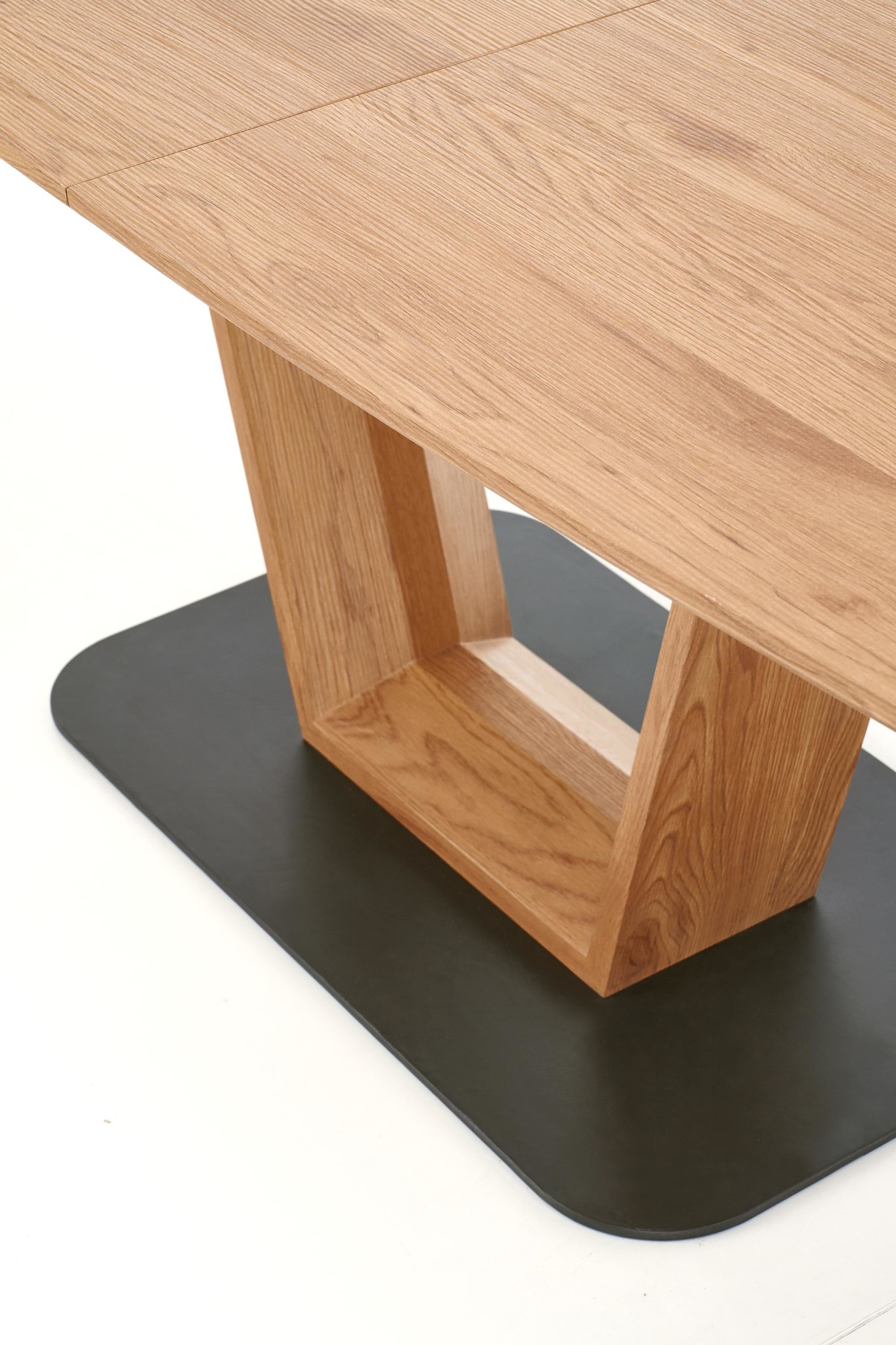 BLACKY - eettafel - ovaal - uitschuifbaar - 160-220x90x76 cm - zwart