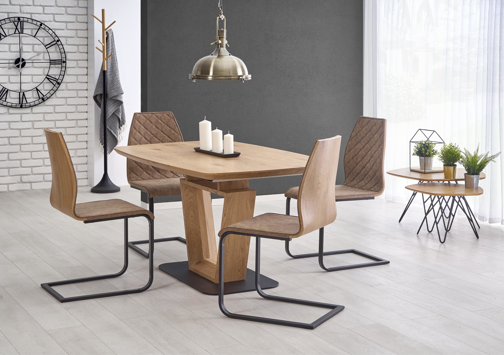 BLACKY - eettafel - ovaal - uitschuifbaar - 160-220x90x76 cm - zwart