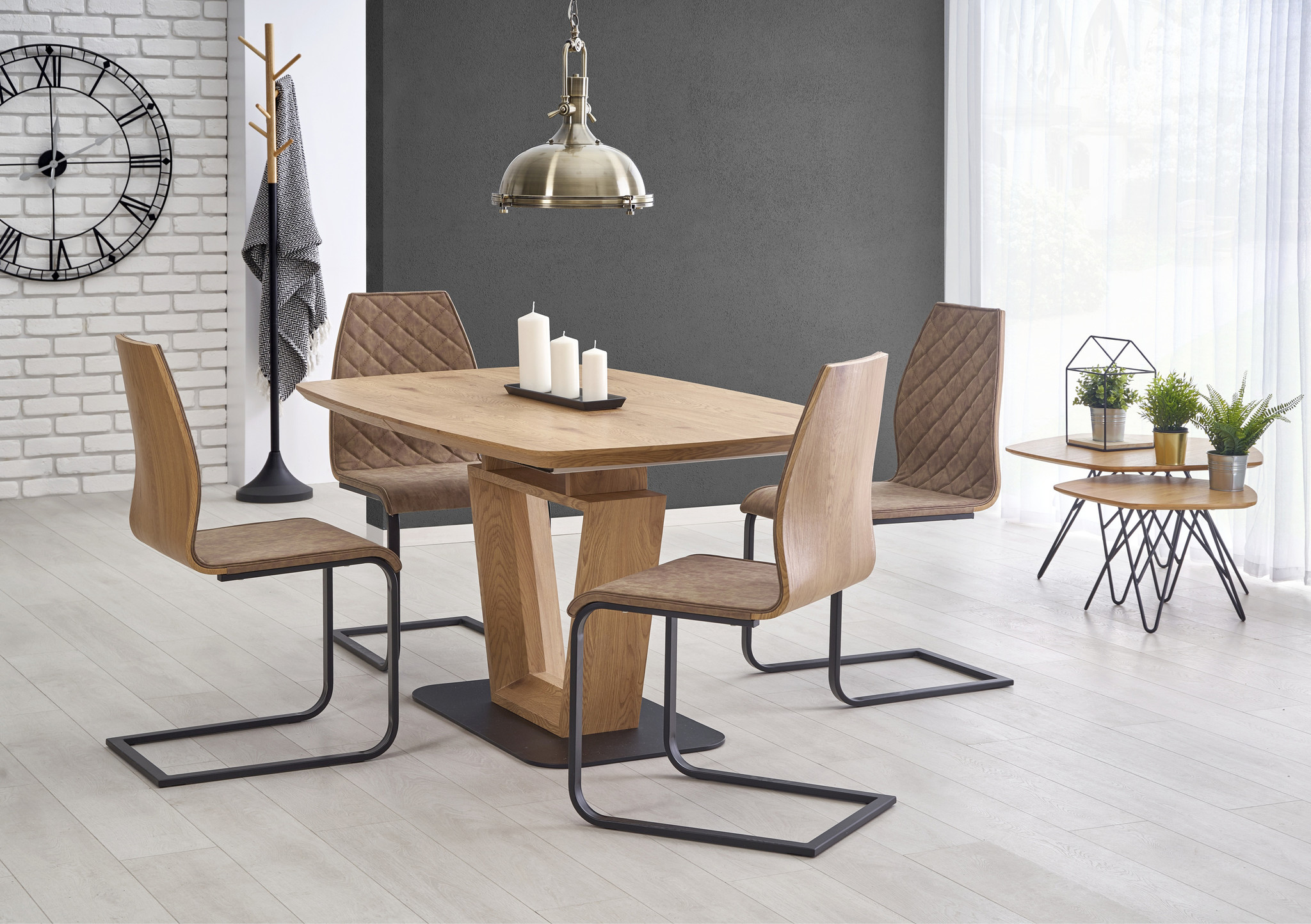 BLACKY - eettafel - ovaal - uitschuifbaar - 160-220x90x76 cm - zwart