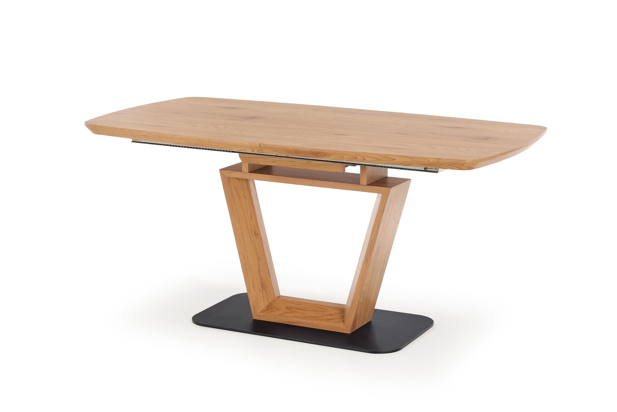 BLACKY - eettafel - ovaal - uitschuifbaar - 160-220x90x76 cm - zwart
