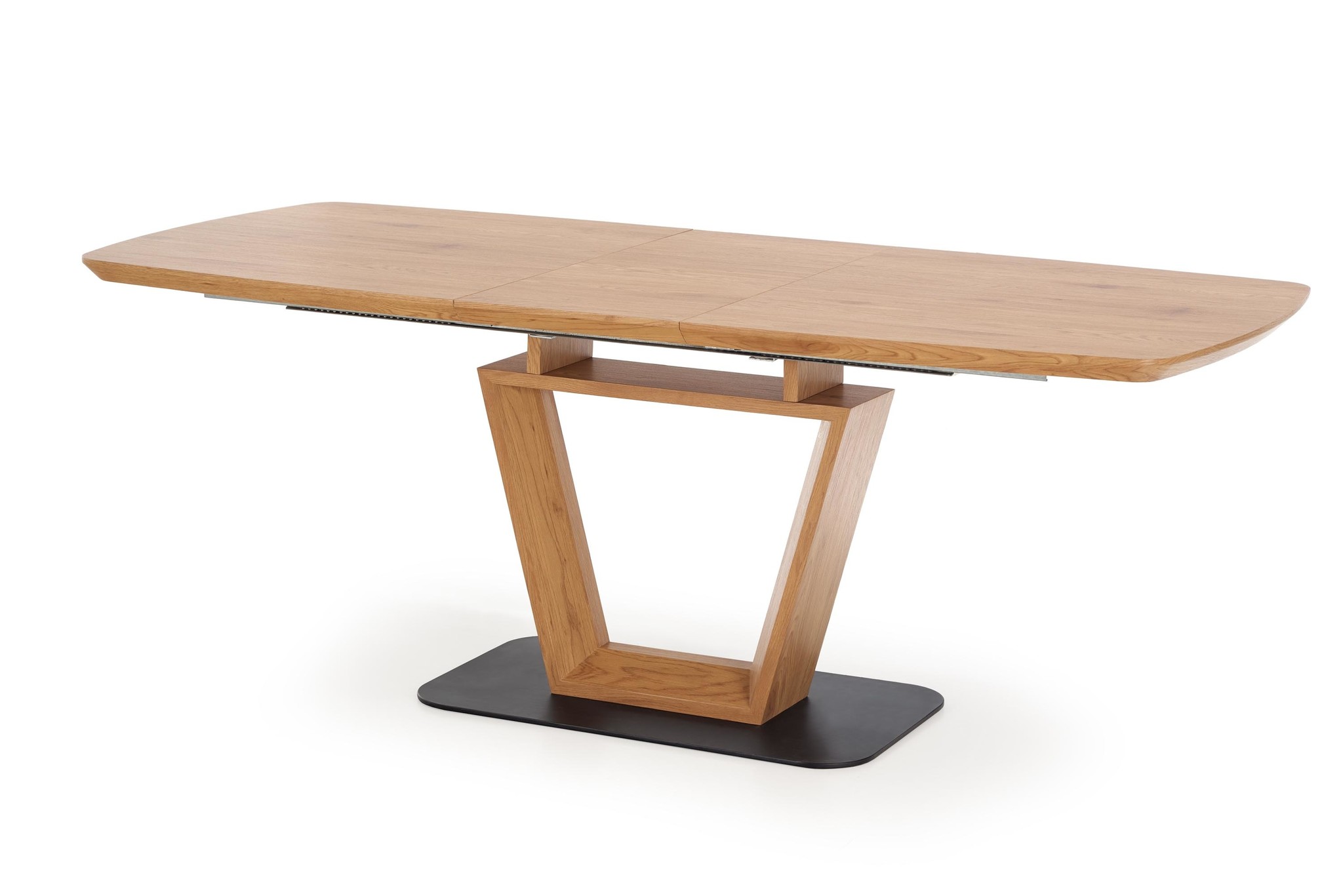 BLACKY - eettafel - ovaal - uitschuifbaar - 160-220x90x76 cm - zwart