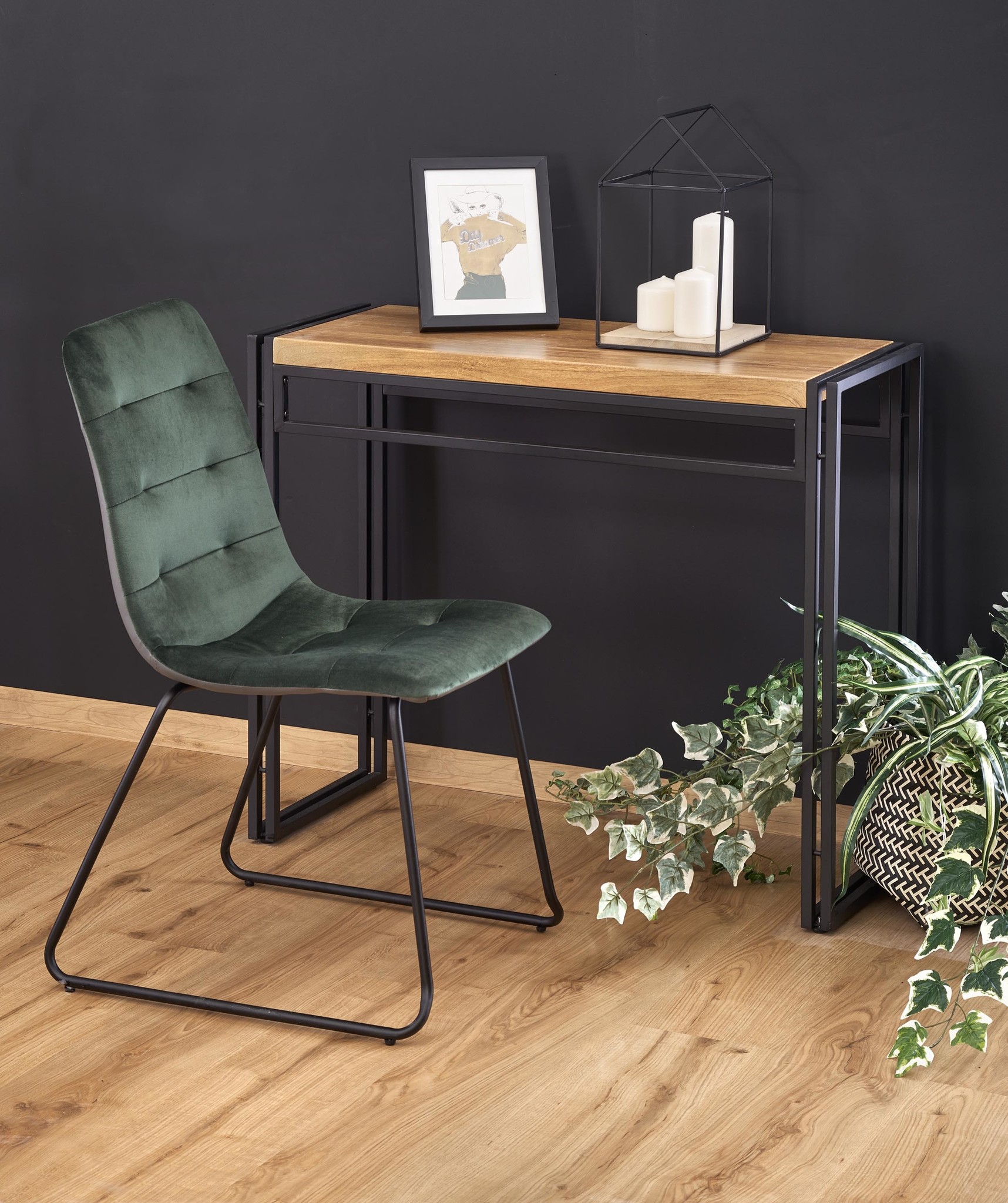 BOLIVART - tafel - wandtafel - zolder - 90x76x35 cm