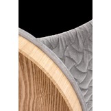 BONO - poef - stof - glamour - 54x37x54 cm - lichtgrijs