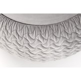 BONO - poef - stof - glamour - 54x37x54 cm - lichtgrijs