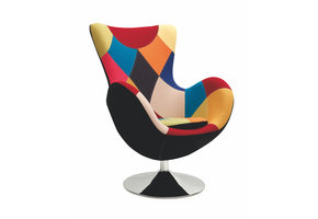 BUTTERFLY - fauteuil - stof - 76x95x57 cm - meerkleurig