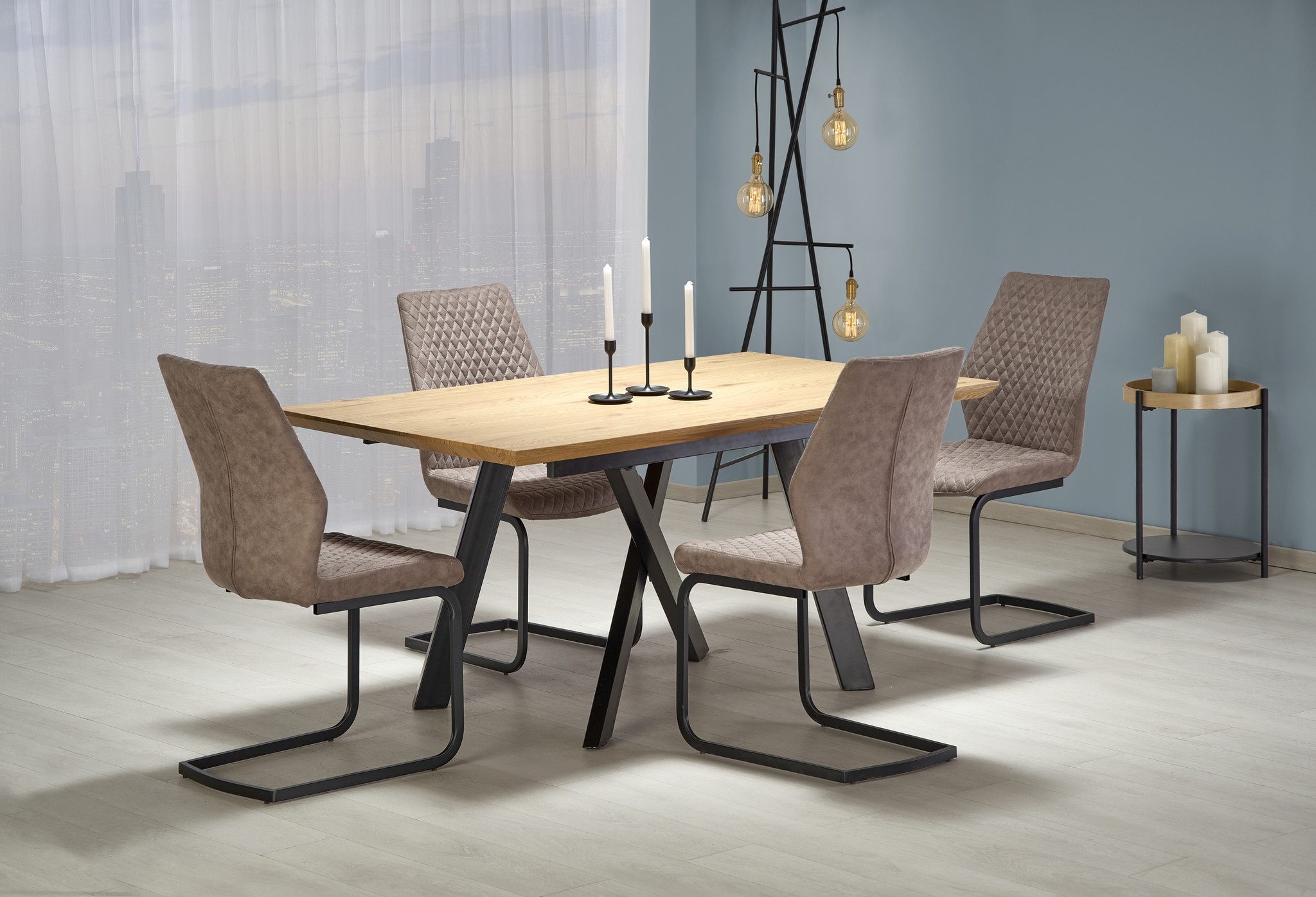 CAPITAL - eettafel - hout - uitschuifbaar - 160-200x90x76 cm