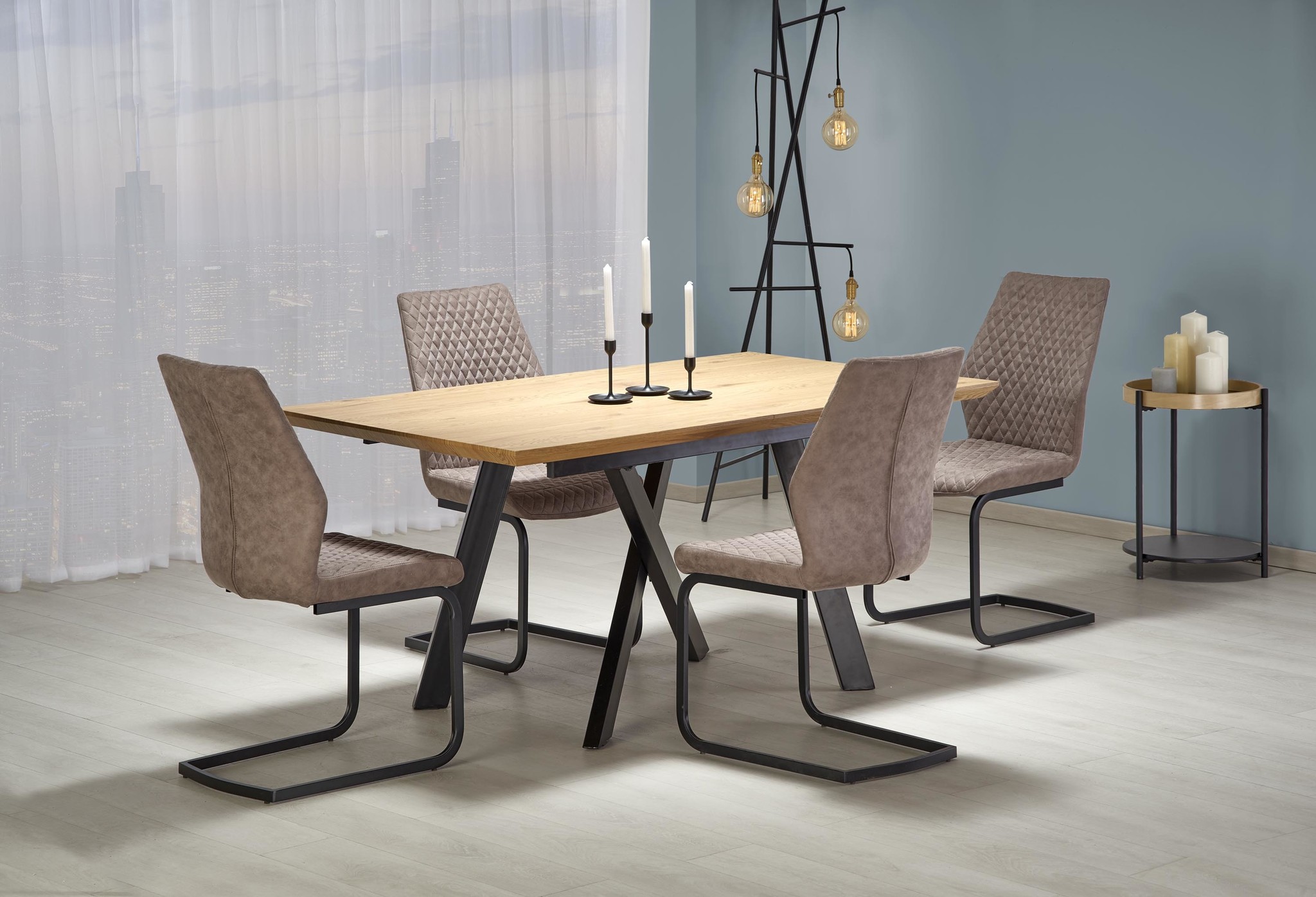 CAPITAL - eettafel - hout - uitschuifbaar - 160-200x90x76 cm
