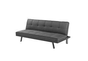 CARLO - slaapbank - opvouwbaar - 175x74-38x83-97 cm - grijs