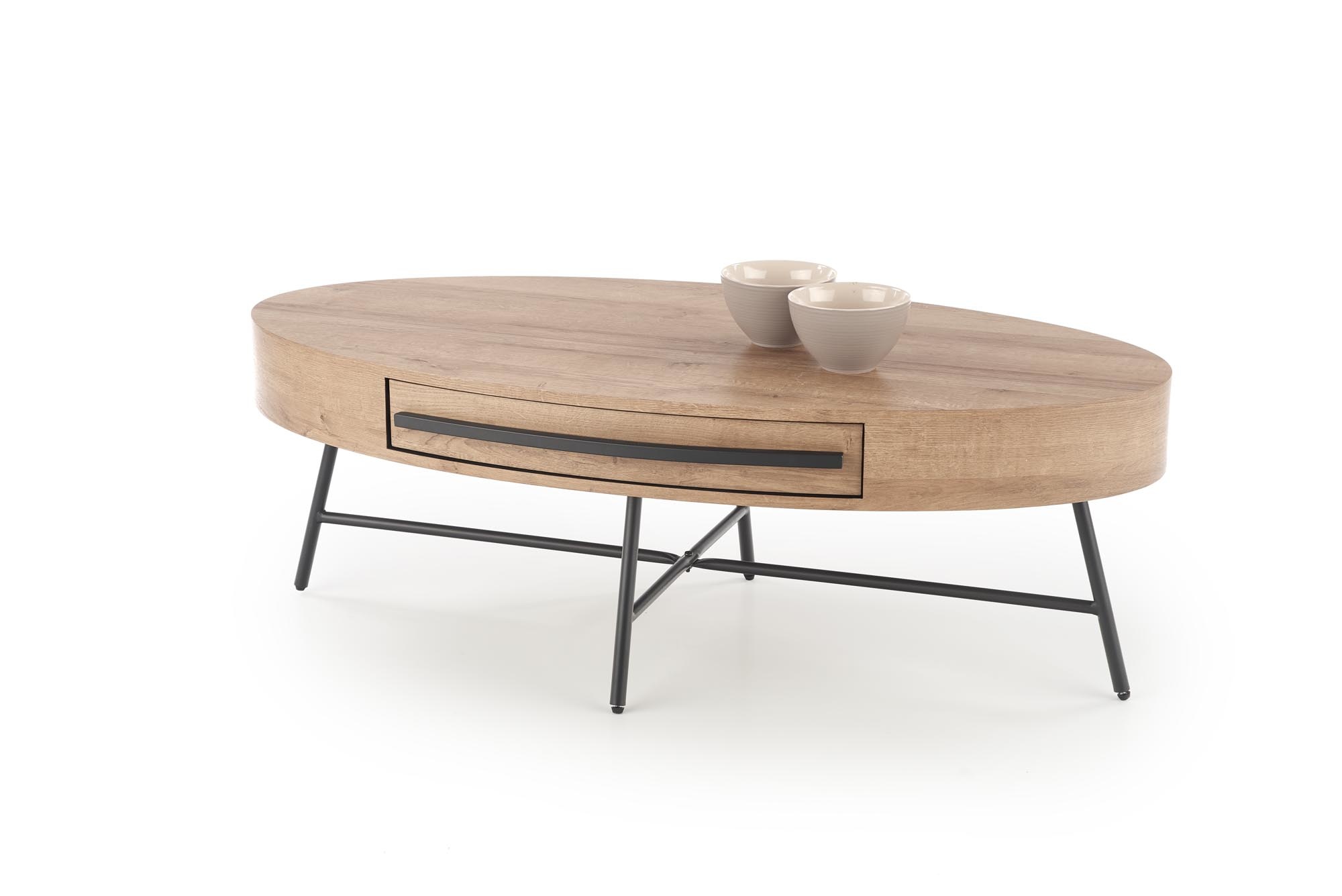 CAROLINA - salontafel - hout - ovaal - 120x41x60 cm