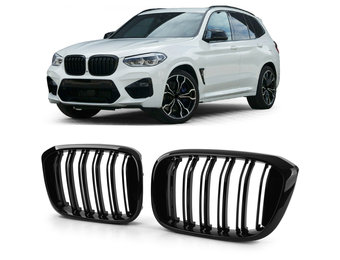 Radiateurgrill - BMW X3 G01 X4 G02 - Dubbele stang - Zwart glans