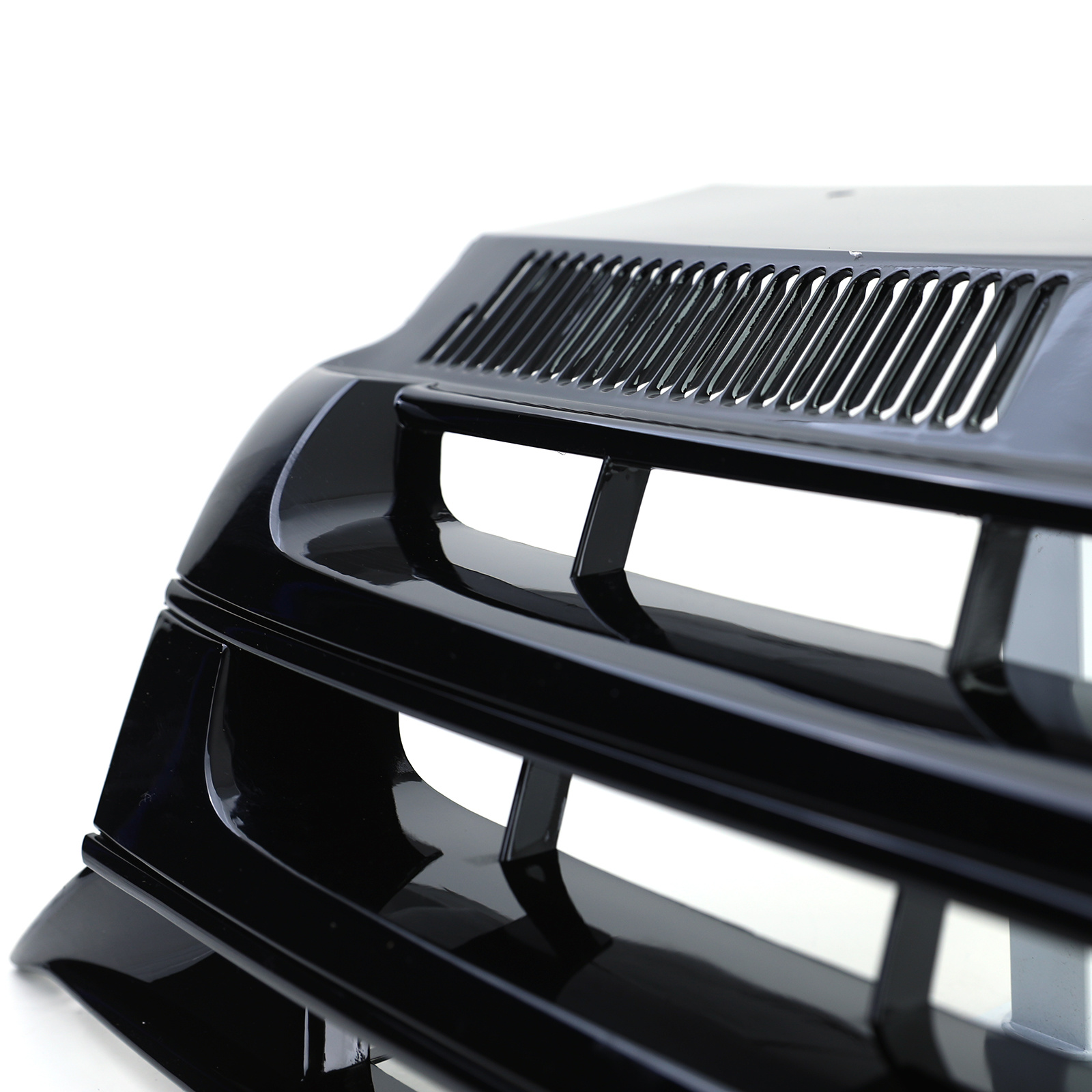 Radiateurgrill geschikt voor VW Bus T5 Facelift 09-15 - Glanzend zwart - Met embleemuitsparing