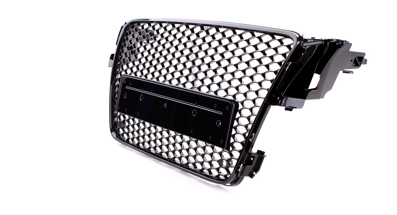 Radiateurgrill geschikt voor Audi A5 8T 07-11 - Honingraatdesign - Zwart Glanzend