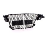 Radiateurgrill - Audi A5 8T 07-11 - Honingraatdesign - Zwart Glanzend
