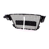 Radiateurgrill geschikt voor Audi A5 8T 07-11 - Honingraatdesign - Zwart Glanzend