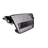 Radiateurgrill - Audi A5 8T 07-11 - Honingraatdesign - Zwart Glanzend