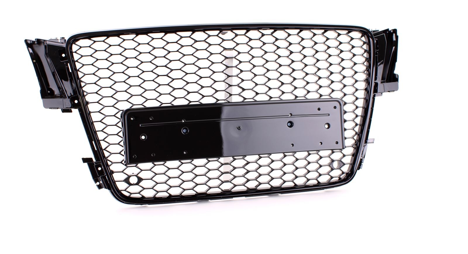 Radiateurgrill geschikt voor Audi A5 8T 07-11 - Honingraatdesign - Zwart Glanzend